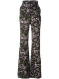 floral flared trousers