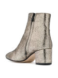 metallic ankle boots