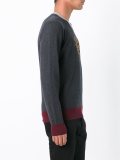 embroidered crown & bee jumper