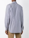 concealed fastening striped shirt