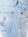 Flare embroidered jeans
