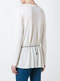 pleated front knit top