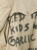 graffiti back open trench coat