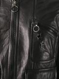 pins leather bomber jacket