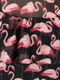 flamingo print sheer dress
