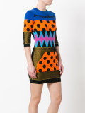 patchwork effect knitted dress