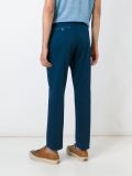 contrast pocket straight leg trousers
