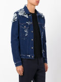 distressed denim jacket