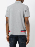 striped detail polo shirt
