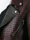woven biker jacket