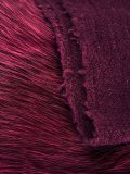 fur panel tweed shawl