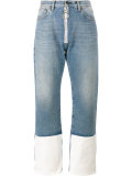 contrast cuff jeans