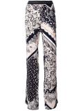 elasticated waistband printed trousers