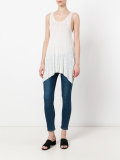 distressed sleeveless top