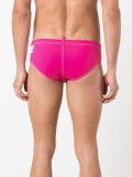 logo print swim trunks