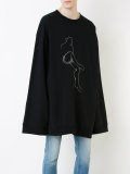 human figure print long sweatshirt 
