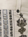 embroidered metal bermudas