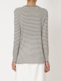 crew neck striped blouse
