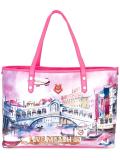 landscape print tote