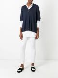 loose fit V-neck jumper