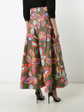 floral print wide-leg trousers