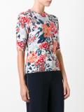 floral pattern knitted top