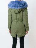 blue trim parka coat