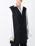 sleeveless double breasted jacket