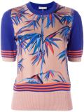 bamboo print knit top