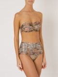 abstract print bandeau bikini set