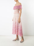 bardot bird print dress