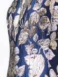 leaf brocade dress