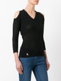 cut-out knitted top