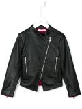 band collar biker jacket