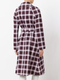plaid pattern coat
