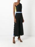 scalloped colour-block jumpsuit 
