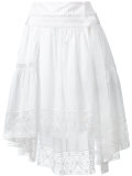 lace trim asymmetric skirt