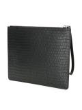 crocodile embossed clutch