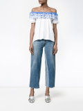 embroidered off shoulder top