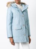 zipped hooded coat