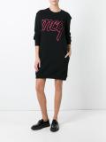 logo patch sweatshirt dress