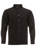 pleated band collar shirt 