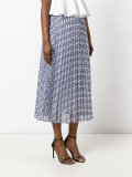 pleated floral lace skirt