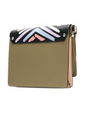 stripe pattern shoulder bag