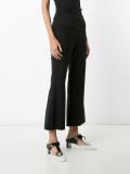 flared cropped trousers