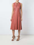 leather midi dress