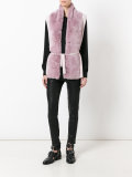 furry detail cardi-coat 