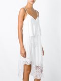 layered lace insert dress