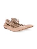 'Rockstud'系带芭蕾舞平底鞋