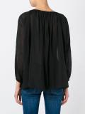 embroidered placket blouse